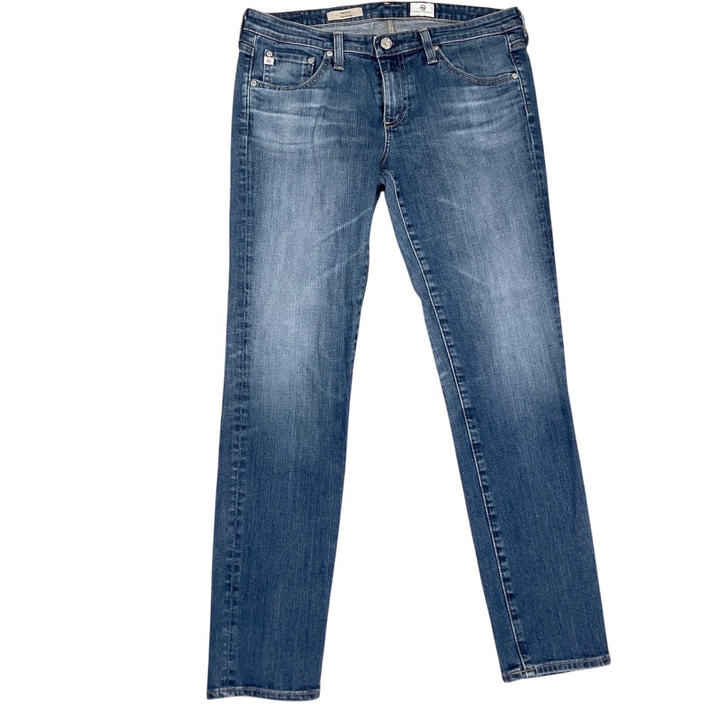 AG Adriano Goldschmied The Stilt Jeans Womens 30R Blue Excellent Cigarette Leg